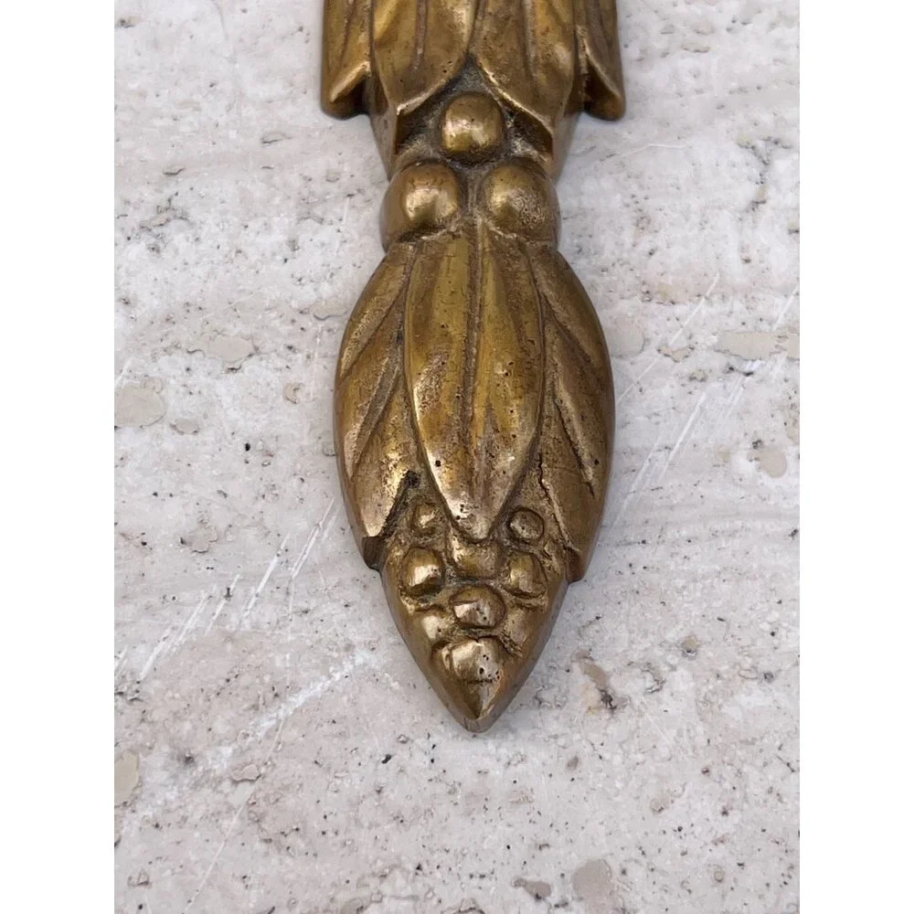 Brass Wall Ornament Bow VTG 16” Decor Chateau Chic Traditional French Country